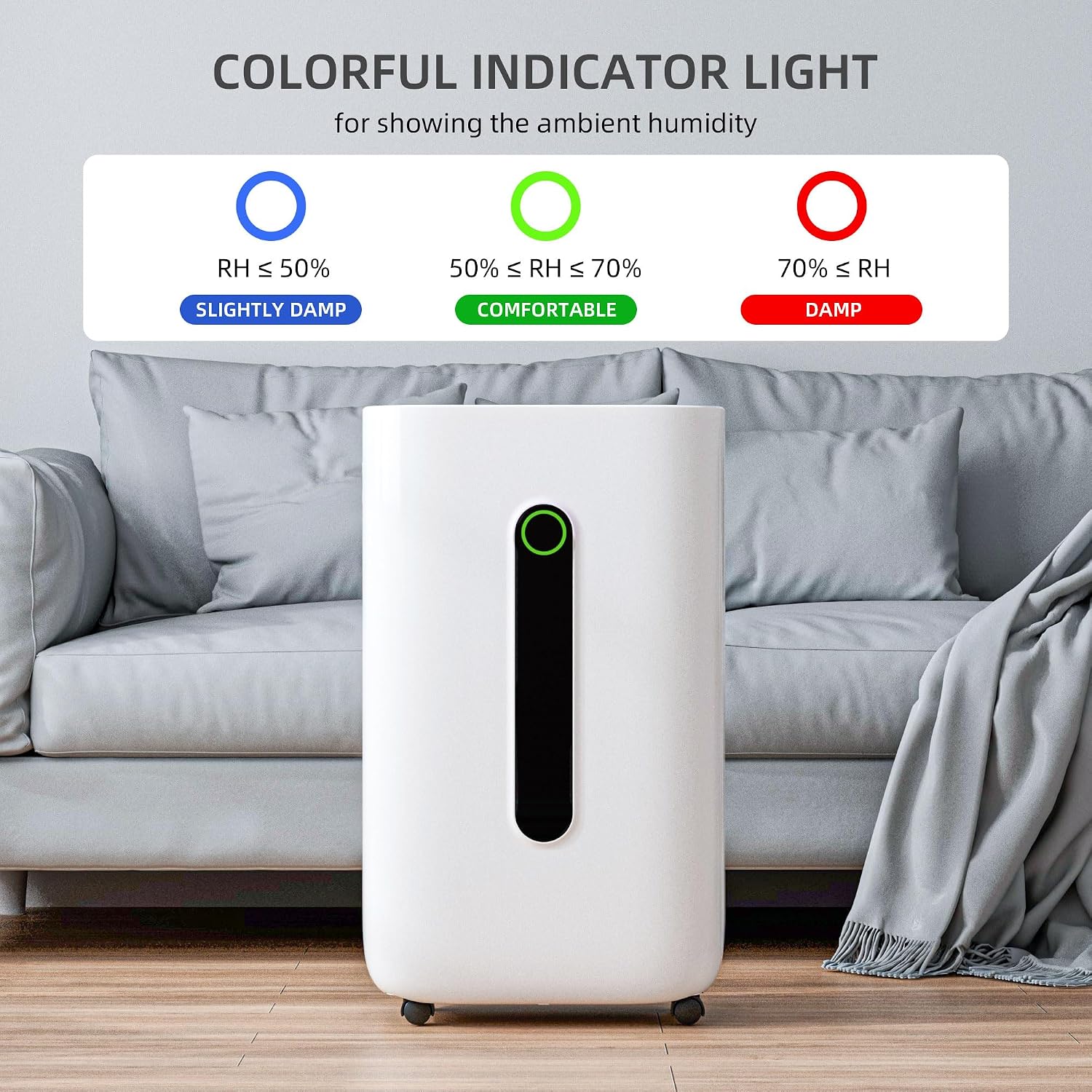 5,000 Sq.Ft 78 Pint Dehumidifier for Basements and Home-with Drain Hose,1.7Gallon Water Tank,Intelligent Humidity Control,Dual Protection and 4 Modes,for Large room