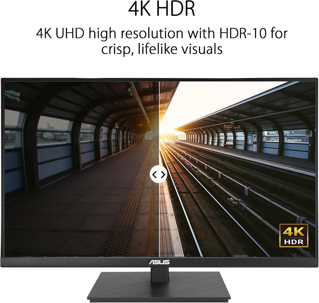 ASUS 27' 4K Business Monitor (VA27UQSB) - UHD (3840 x 2160), IPS, Frameless, HDR10, DisplayPort, Dual HDMI, Speakers, Eye Care, Ergonomic, pivot, swivel, height adjustable, DisplayWidget, 3yr warranty