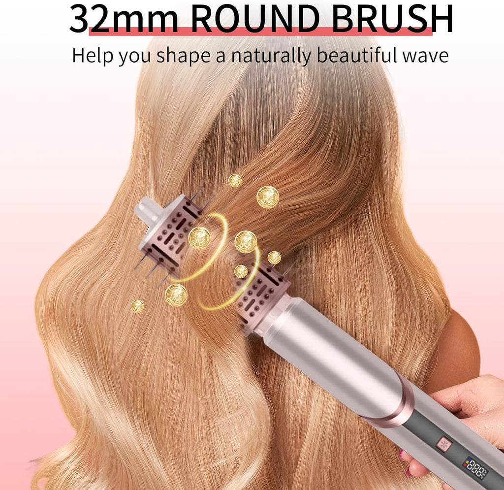 9 in 1 Wrap Air Hair Styler & Blow Dryer Brush - 110,000 RPM High-Speed, Foldable Ionic Hot Air Styler for Fast Drying, Volumizing & Curling, Multi-Styling Tool (Holiday Gifts for Women)