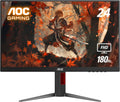 AOC 24G4 24' Gaming Monitor, Full HD 1920x1080 IPS Panel, 180Hz 1ms, 1x HDMI 2.0, 1x Display Port, Adaptive-Sync, Audio Earphone Out, Console Gaming Ready, 3-Year Zero-Bright-Dot