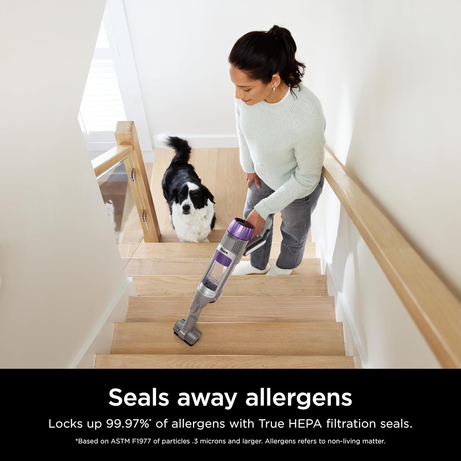 Shark IP1251 PowerDetect Cordless Stick Vacuum, HEPA Filtration, 70-Minute Runtime, Carpet & Hard Floor, Portable, XL Dust Cup, Perfect for Pet Hair (Renewed)