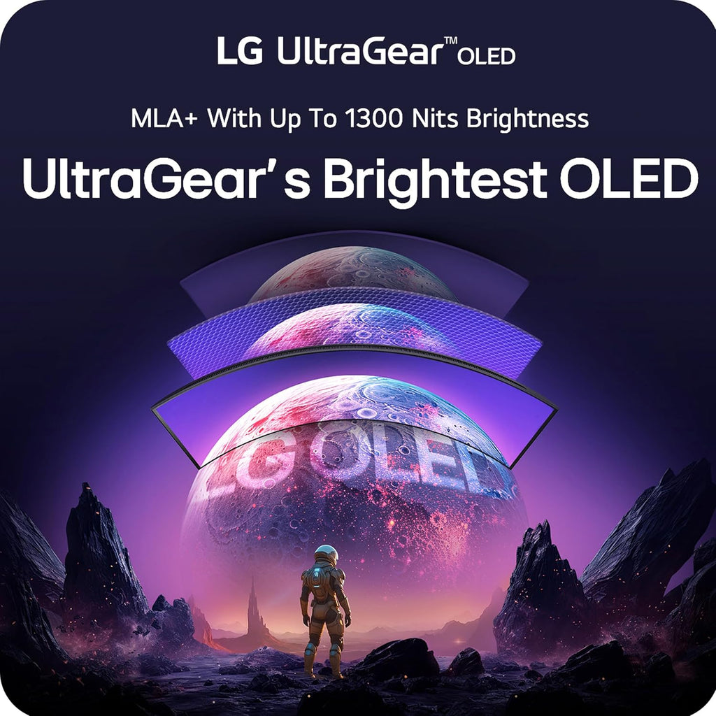 LG 45GX950A-B 45-inch Ultragear 5K2K WUHD (5120 x 2160) OLED Curved Gaming Monitor, Dual-Mode, 165Hz, 0.03ms, NVIDIA G-Sync, AMD FreeSync Premium Pro, HDR True Black 400, USB Type-C 90W, DP2.1