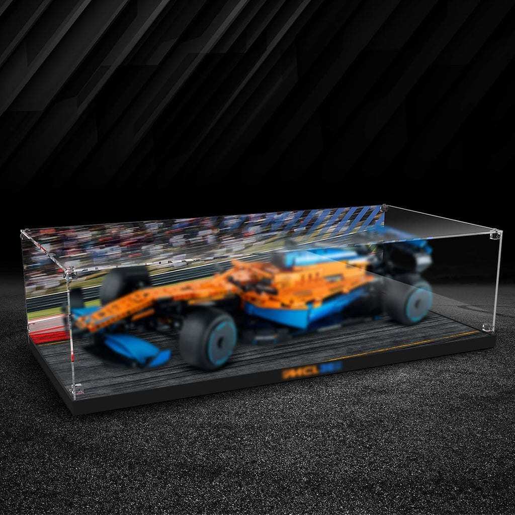 Acrylic Display Case for Lego 42141 McLaren Formula 1 Race Car Model, Dustproof Clear Display Box (The Model NOT Included)