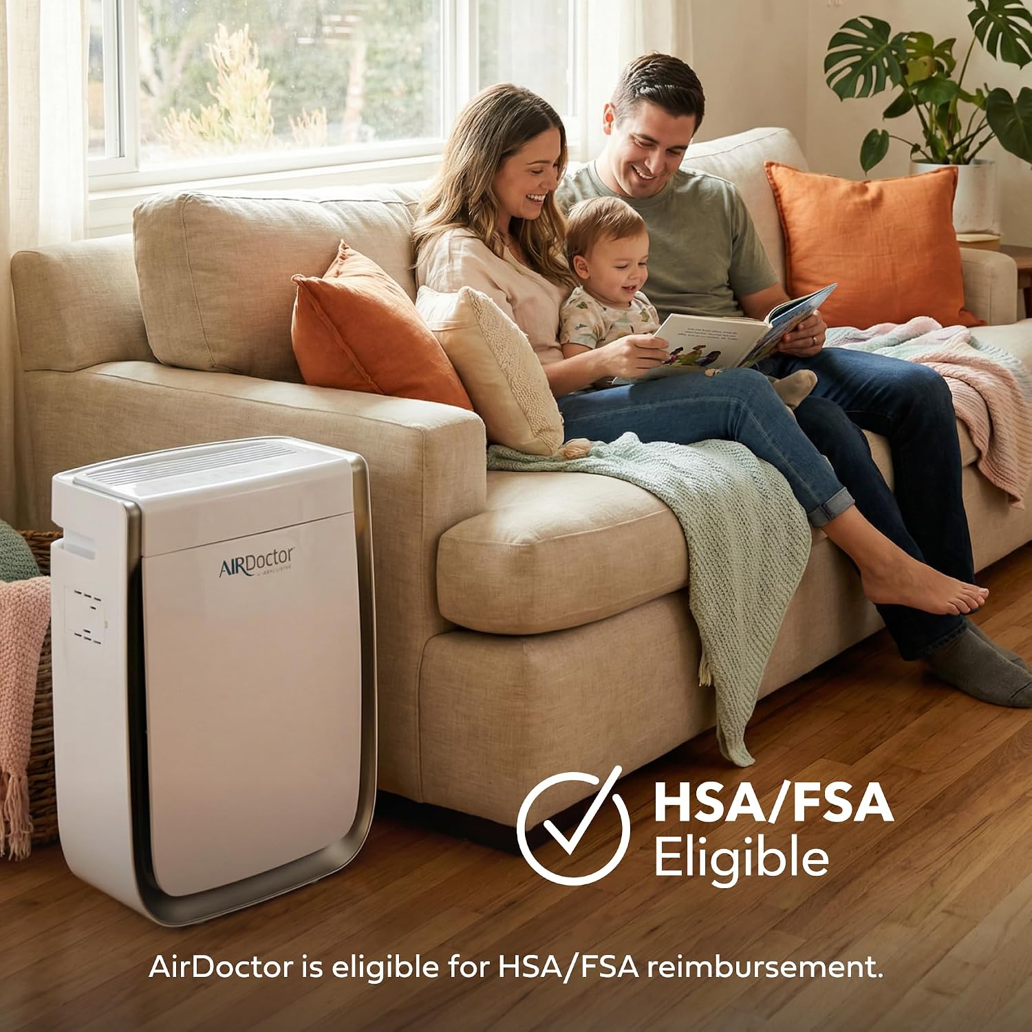 AIRDOCTOR AD3500 Air Purifier. Cleans Kitchens, Bedrooms, Large Rooms Up to 2,520 ft2. Remove Allergens, Smoke, Dust, Mold, Pet Hair, Odors, Pollen. Hospital-Grade UltraHEPA, Premium Carbon Filtration