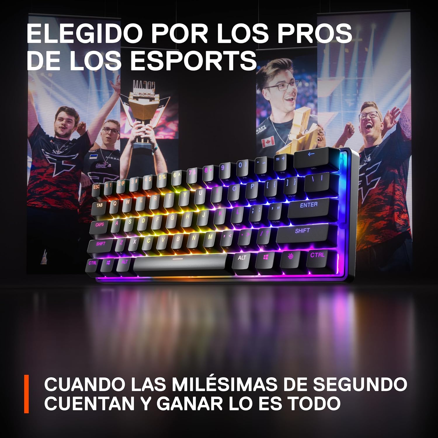 SteelSeries Apex Pro Mini HyperMagnetic Gaming Keyboard – Adjustable Actuation – Compact 60% Form Factor – RGB – PBT Keycaps – USB-C