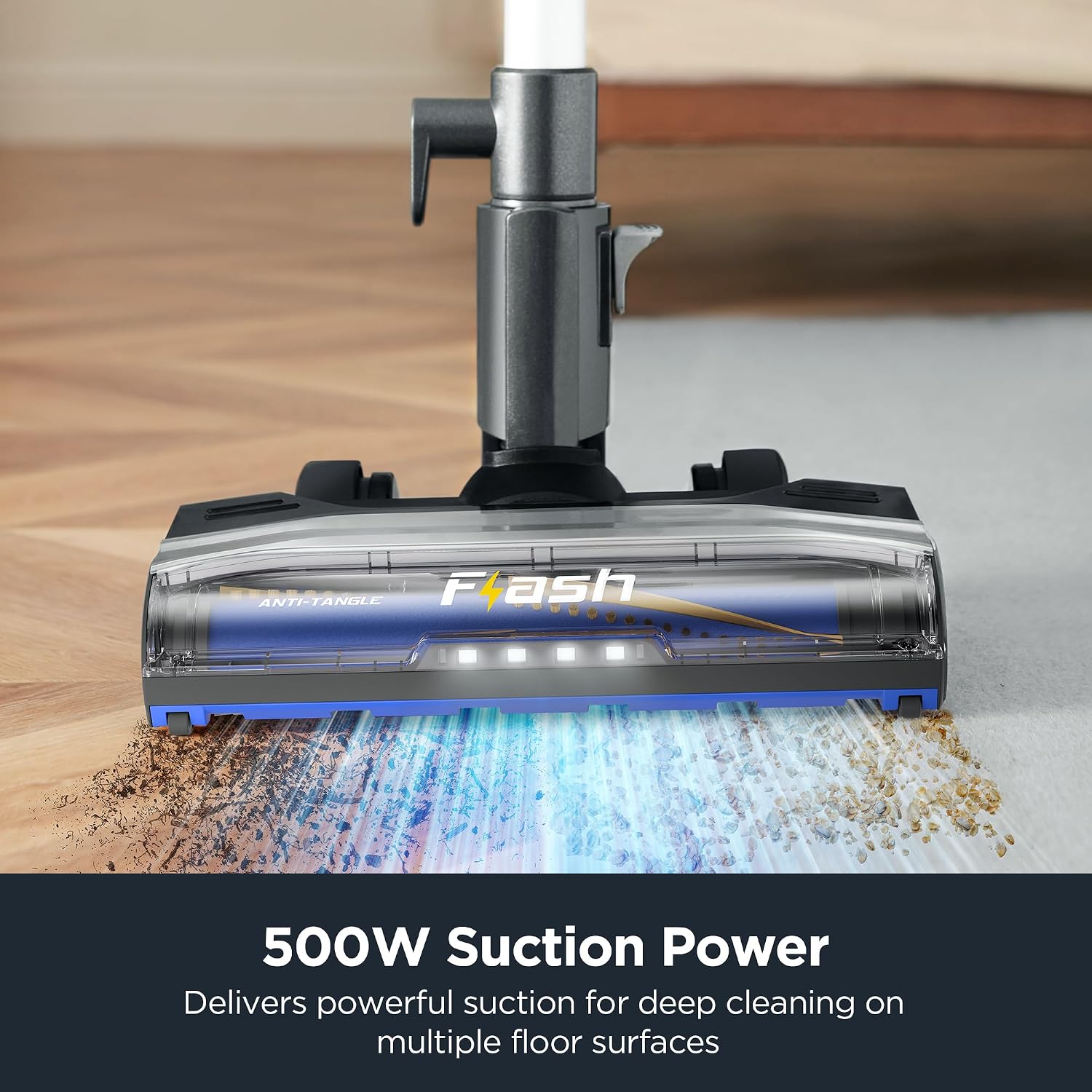 Eureka Corded Stick Vacuum Cleaner for Home Pet Hair, Lightweight Vacuum Cleaner with Powerful Suction for Carpet Tile and Hard Floor, Blue, NES520BL 2-in-1 Flash Handheld Vac