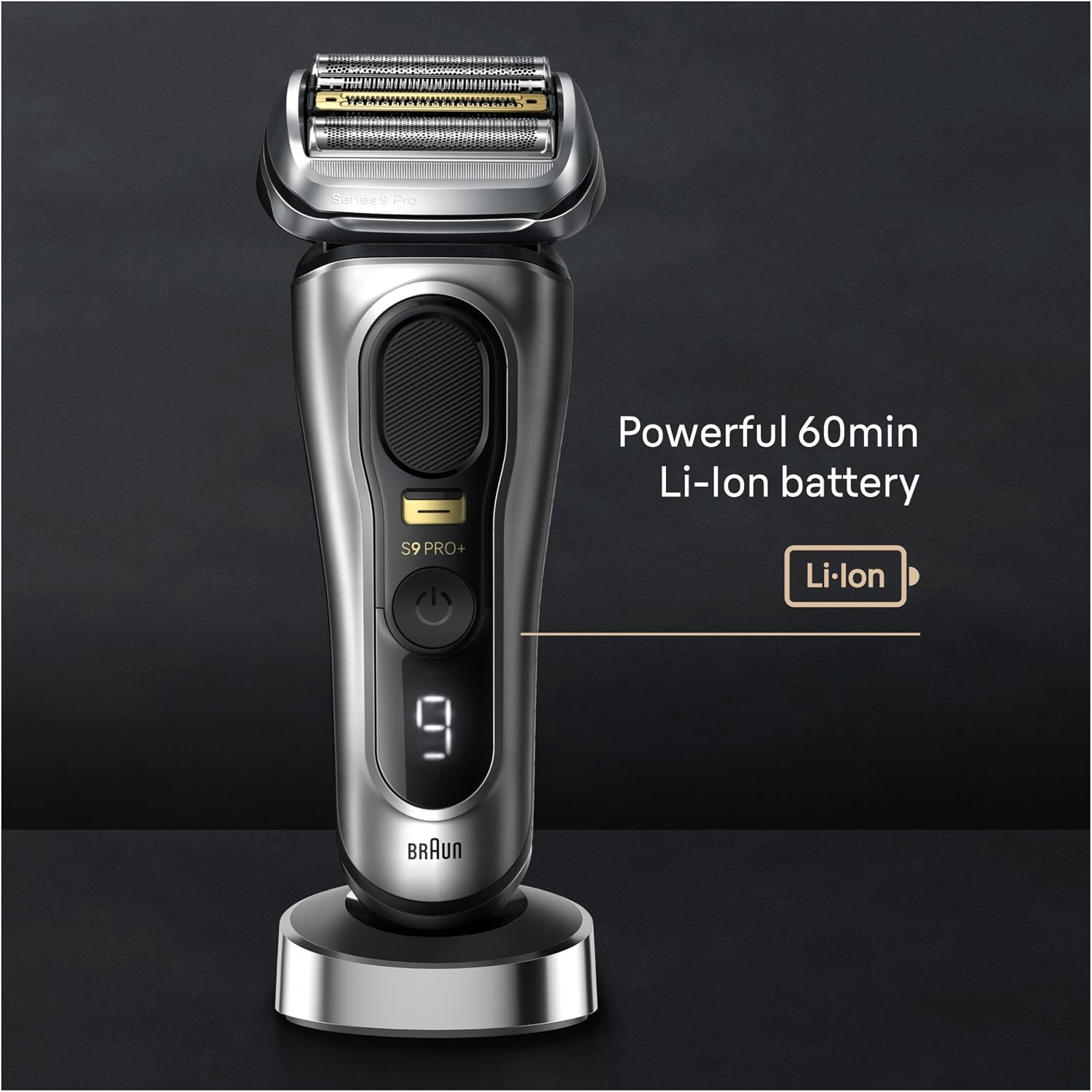Braun Series 9 PRO+ Electric Razor for Men, 5 Pro Shave Elements & Precision Long Hair Trimmer, 6in1 SmartCare Center, Wet & Dry Electric Shaver for Smooth Skin with 60min Battery Runtime, 9517s