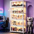 Display Cabinet with Acrylic Glass Door 67.7'' Tall Curio Cabinet - Collectibles Toy Organizers Rack & Display Case, Kids Bookcase for Bedroom, Reading Nook, Toddler's Room, Bamboo