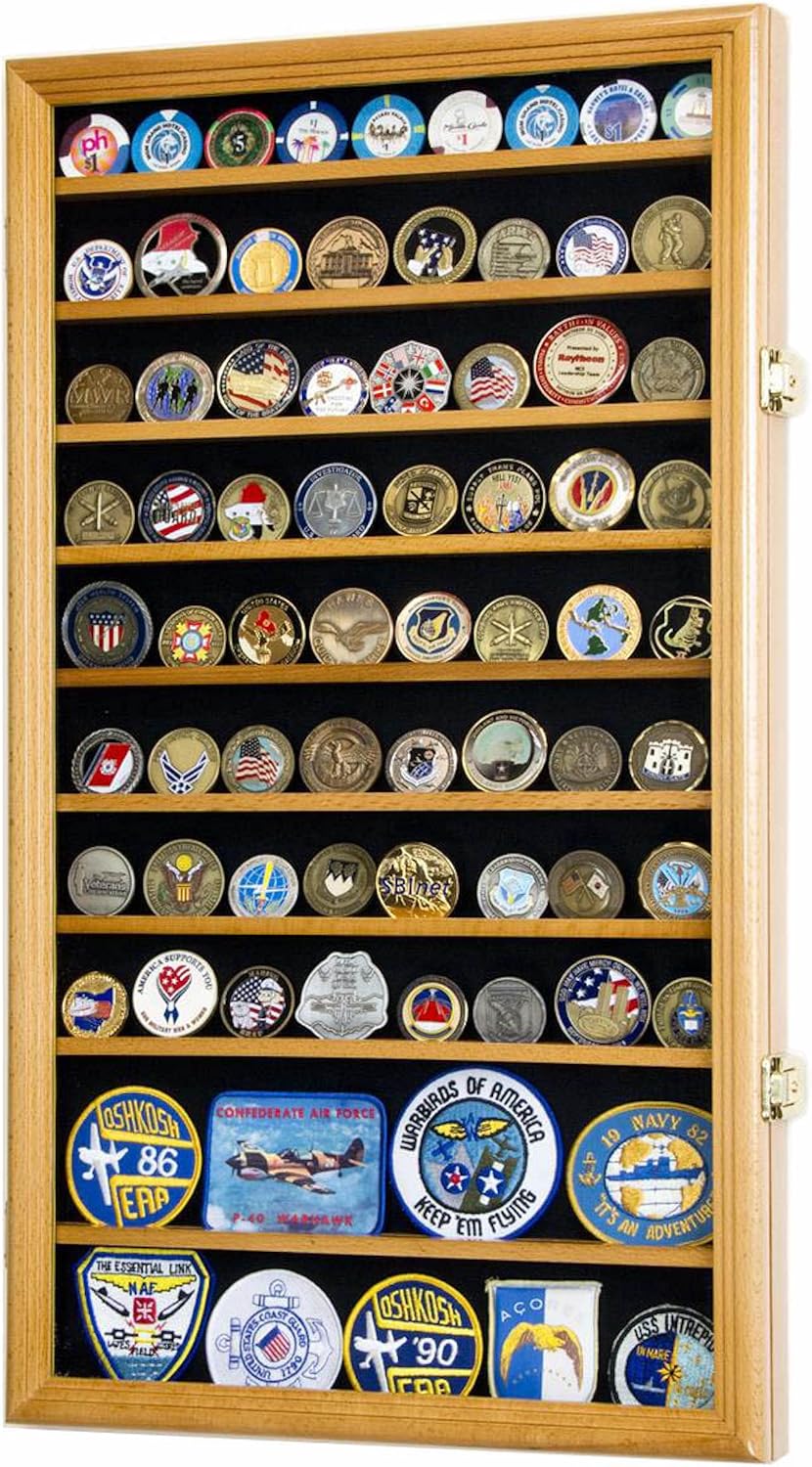 120 Minifigures Display Case Cabinet for Miniatures/Figurines/Mini Figures (Walnut)
