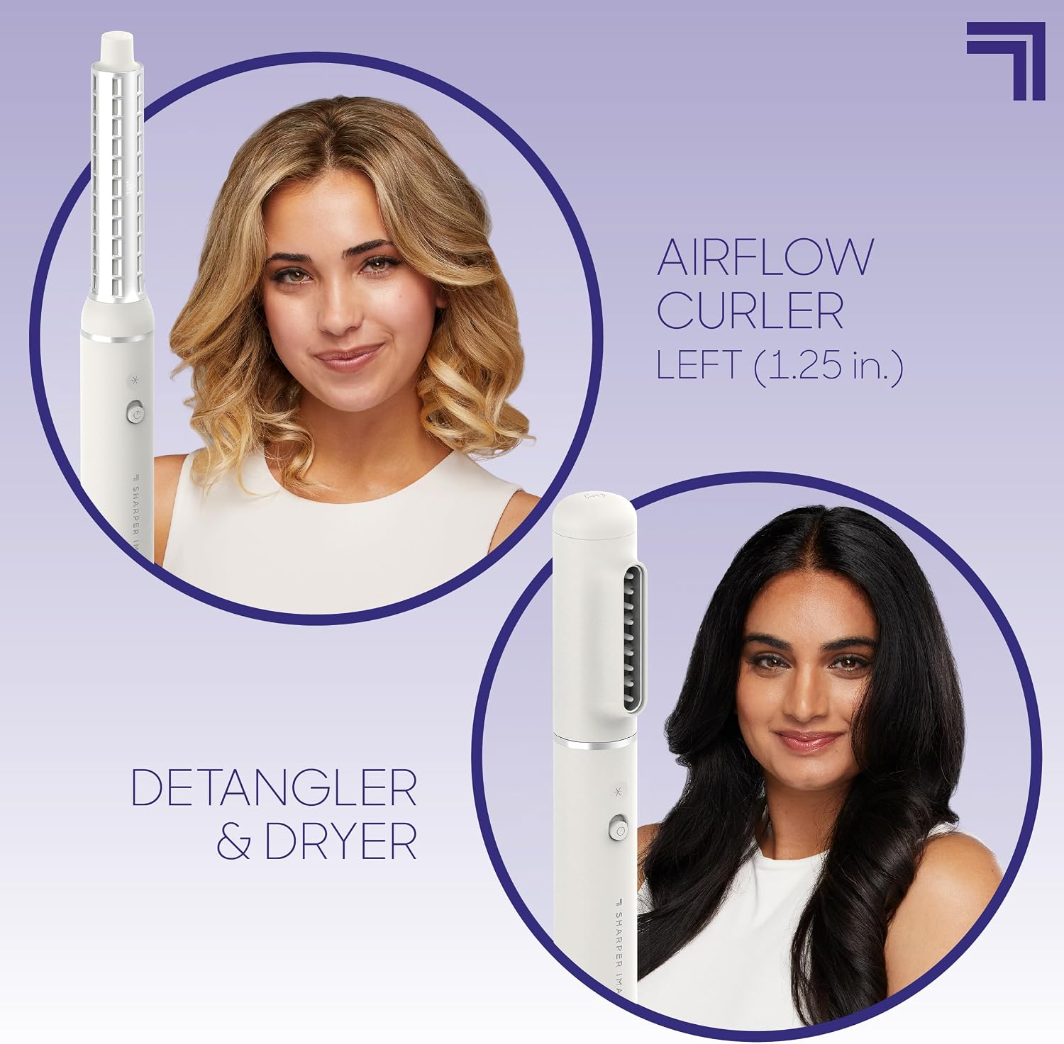 Sharper Image Revel 6-in-1 Multi-Styler, Ionic Hair Dryer Brush, Air Wrap Curling Wand, Detangler, Volumizing, Smoothing & Straightening Tools, Hair Accessories for Women for Salon Results at Home