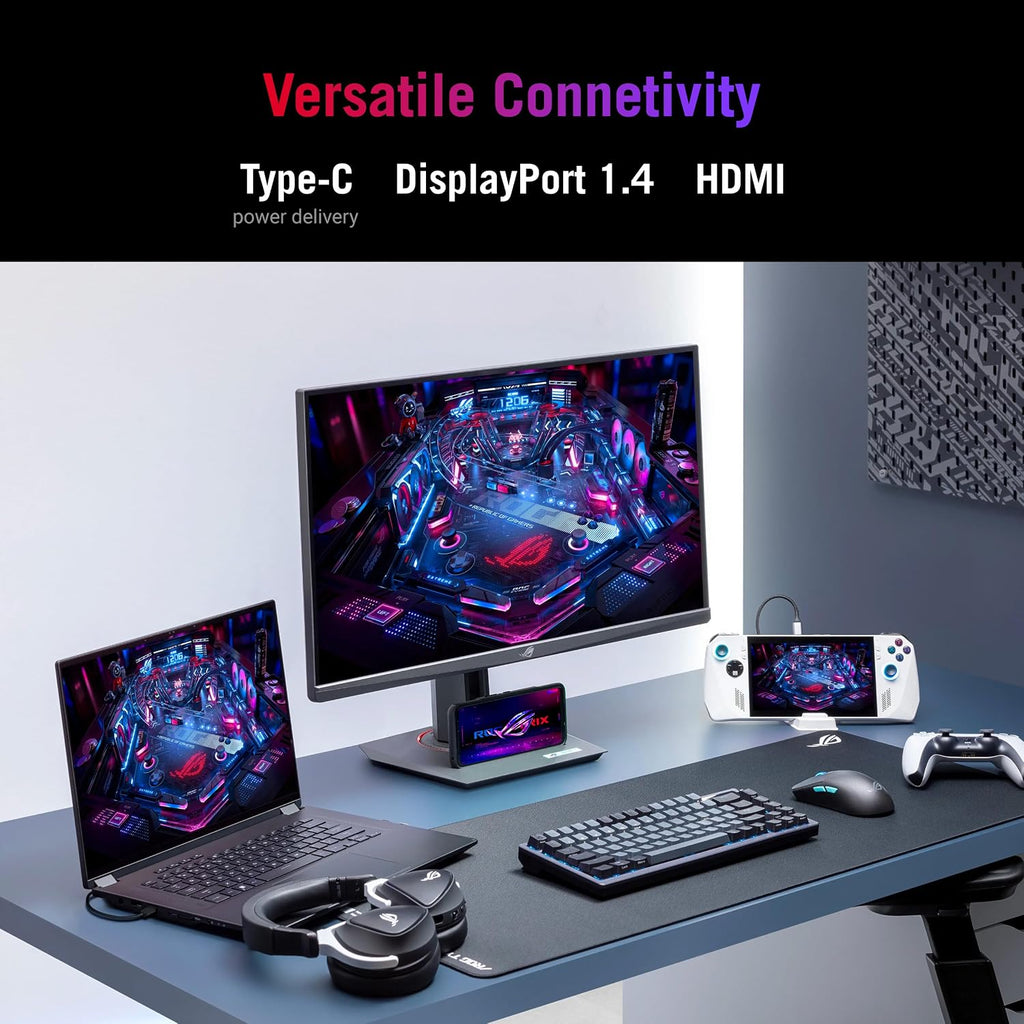 ASUS ROG Strix 27' QHD (2560x1440) HDR400 USB-C Gaming Monitor (XG27ACS), 180Hz,1ms, Fast IPS, 133% sRGB, Extreme Low Motion Blur Sync, G-Sync Compatible, DisplayWidget, Tripod Socket, 3 Year Warranty