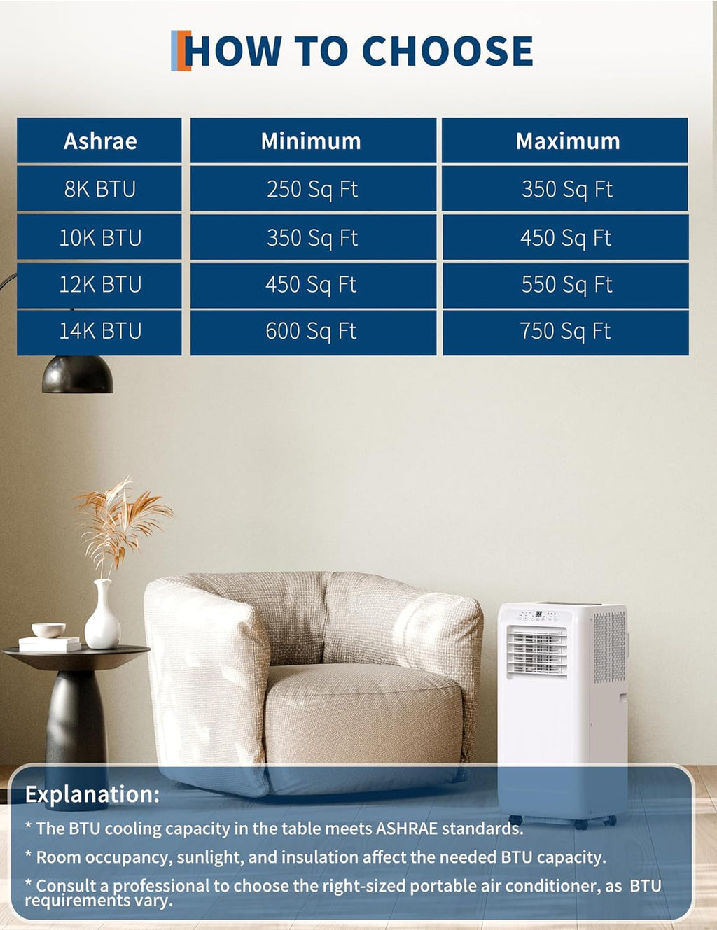 GarveeTech 8,000 BTUs Portable Air Conditioner, 3 in-1 Quiet Room AC, High Efficiency, Portable AC Unit With Fast Cooling/Energy Saving/Remote Control 24H Timer, Cools Up to 350 Sq. Ft.