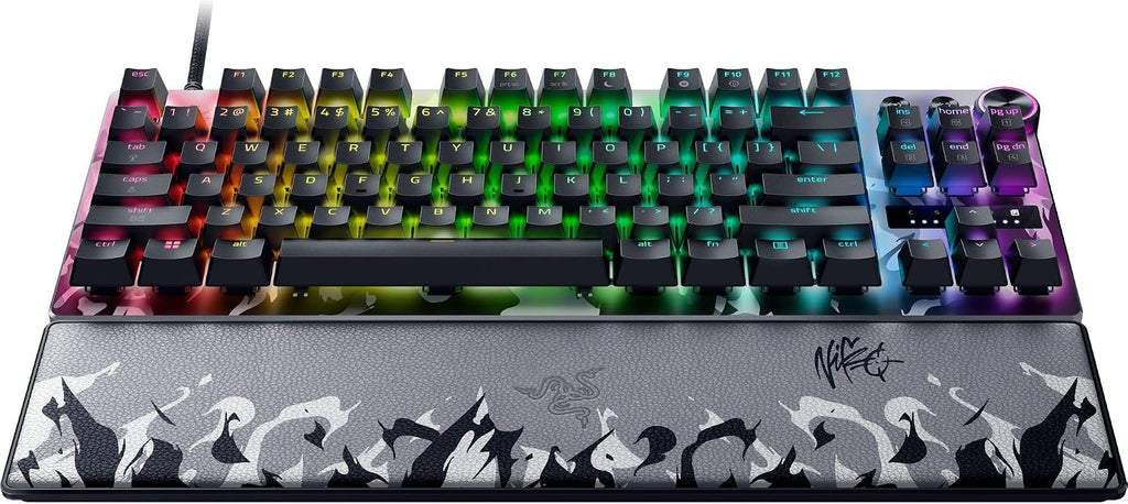 Razer Huntsman V3 Pro TKL 8KHz Esports Gaming Keyboard: Analog Optical Switches Gen 2-8000 Hz Polling Snap Tap - Rapid Trigger - Adjustable Actuation - Media Controls - Niko Edition
