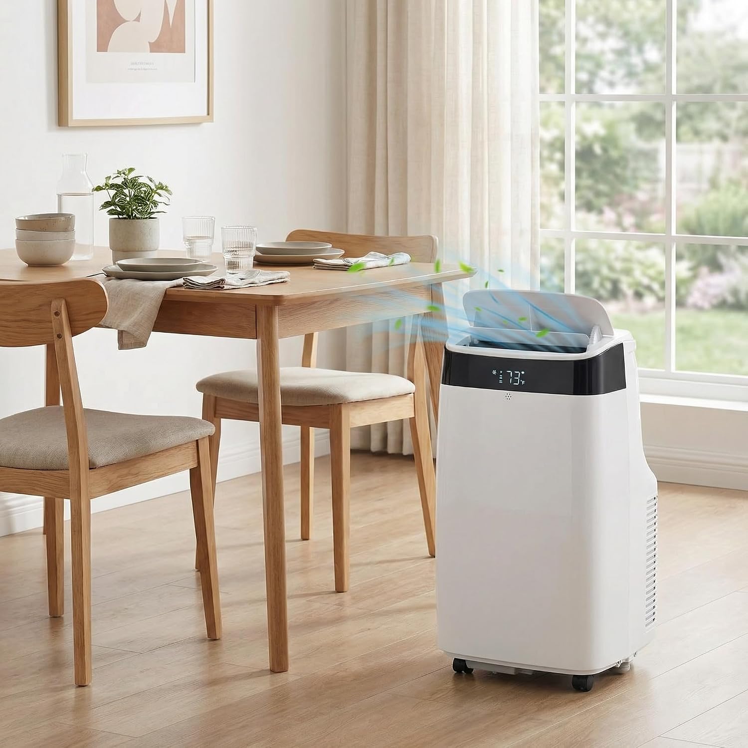 10,000 BTU Portable Air Conditioners, 3-in-1 Portable AC with Cool, Dry, Fan and Sleep Modes, Room Air Conditioners with 24H Timer, Self-Evaporation, Low Noise 48 dB, for Bedroom, Office