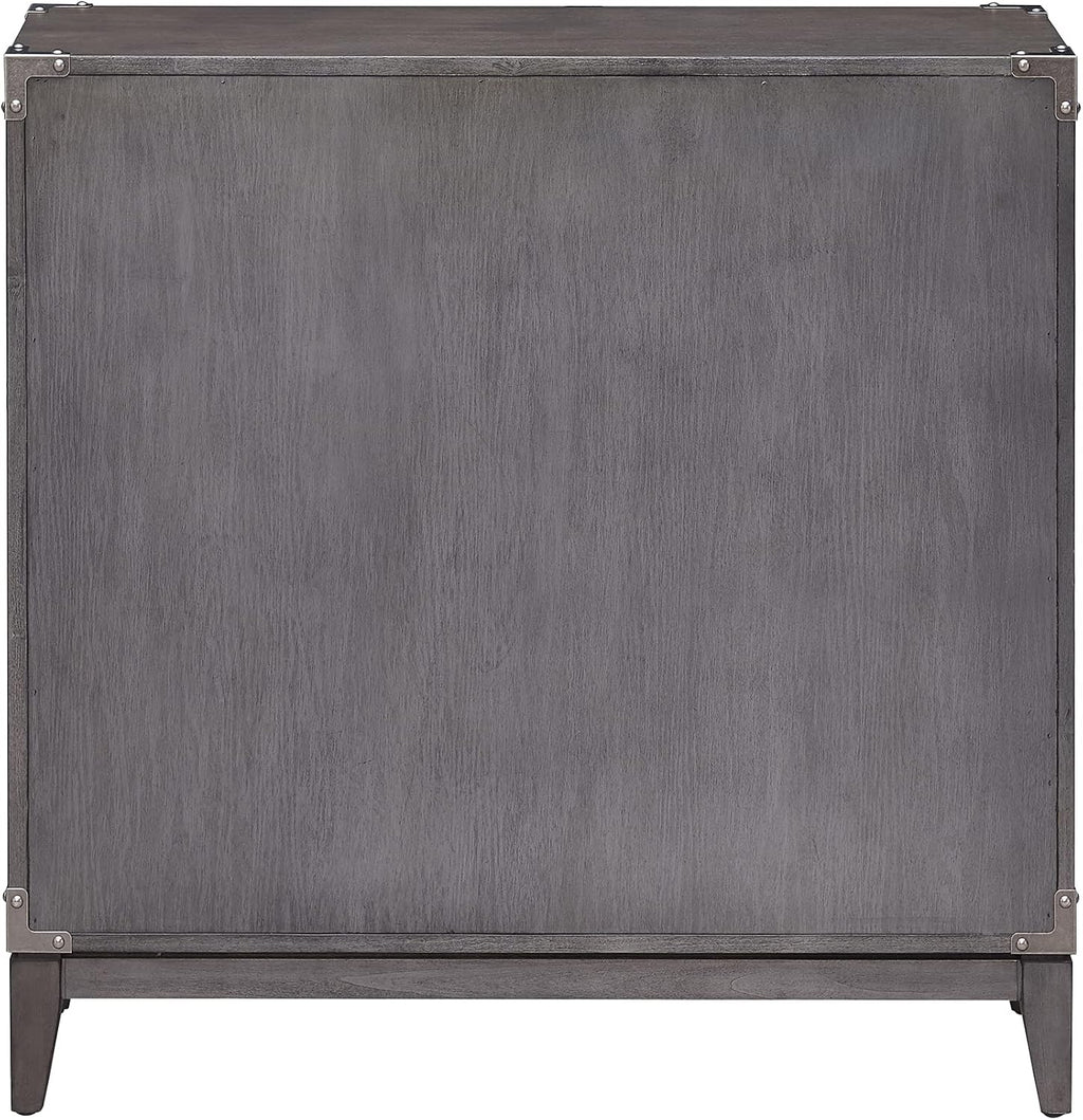 Leick Home 24010 Beckett Cabinet, for Living, Foyer, Entry Way, Dining Room, Bedroom, Anthracite/Pewter, Grey, Small