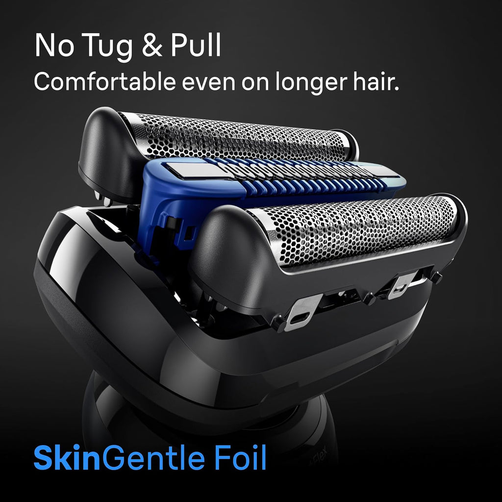 Braun Electric Razor for Men Series 6 with Precision Trimmer, Extra Shaver Head, 4-in-1 Clean & Charge Center, Travel Case, S6 6177ps