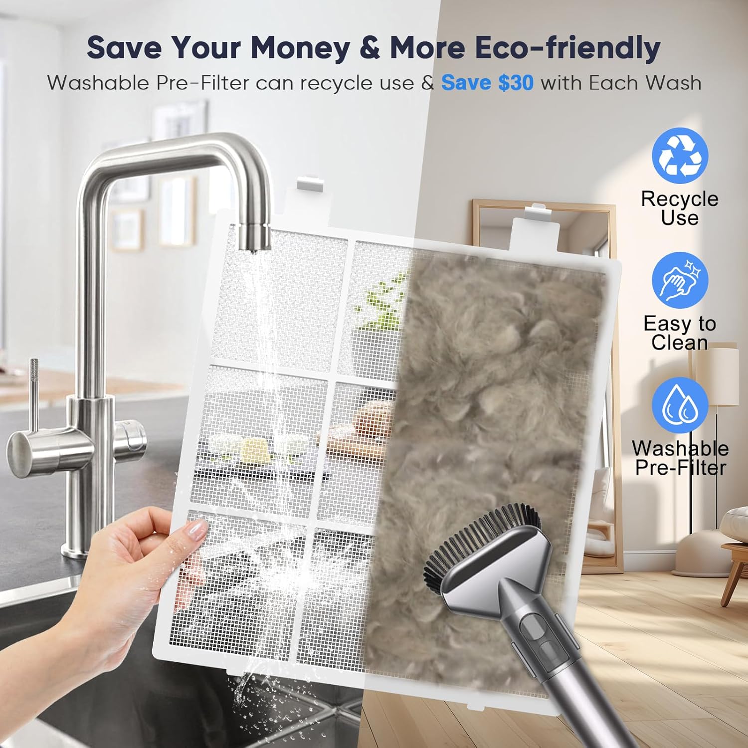DAYETTE H14 Smart Air Purifiers for Home Large Room Up to 3000 Ft², Air Purifier with Washable Filters, APP & Alexa Control & 22 dB Sleep Mode for Bedroom Living Room