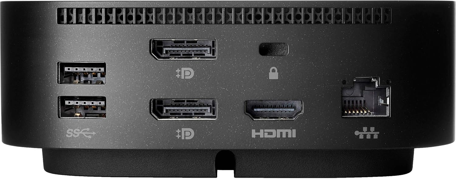 HP Docking Station for Laptop Dual Monitor + Bundle - HP USB-C G5 Dock 5TW10AA / 5TW10UT / 5TW10AA#ABB with 120W Adapter + ZoomSpeed HDMI Cable + DisplayPort Cable + Ethernet + Microfiber Cloth