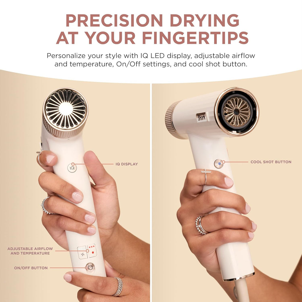 Shark SpeedStyle Essential High-Velocity Dryer with Concentrator, Lightweight, Ionic, No Heat Damage, Best for Straight and Wavy Hair, Silk HD301