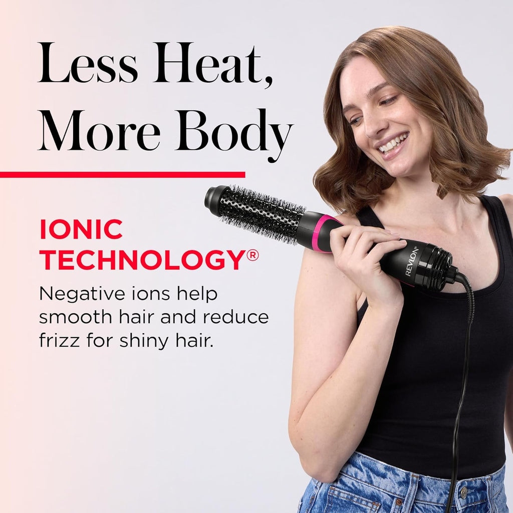 REVLON -Step Root Booster Hot Air Brush Styler and Dryer,Revive Styles and Add Volume to Hair with This Dryer Brush,1 ½ inch Barrel (Black),(Pack of 3)