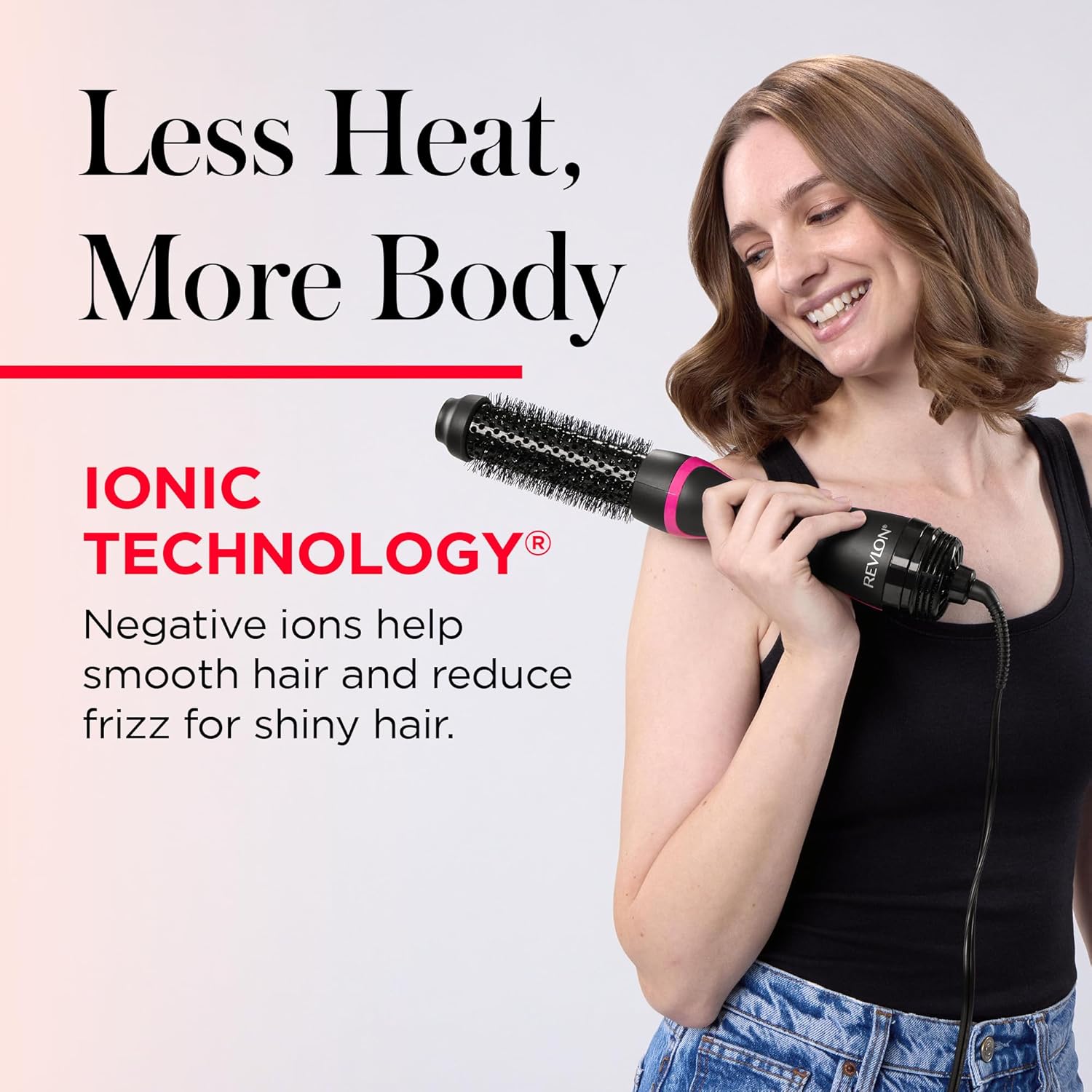 REVLON -Step Root Booster Hot Air Brush Styler and Dryer,Revive Styles and Add Volume to Hair with This Dryer Brush,1 ½ inch Barrel (Black),(Pack of 3)