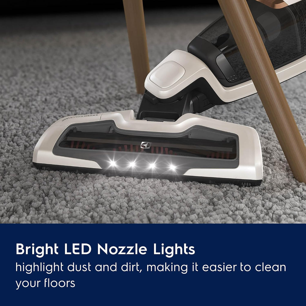 Electrolux Ergorapido Cordless 2-in-1 Vacuum Cleaner with High Suction Power and 180° EasySteer Mobility, 48-Minute Run Time, 2 Power Modes, Satin White