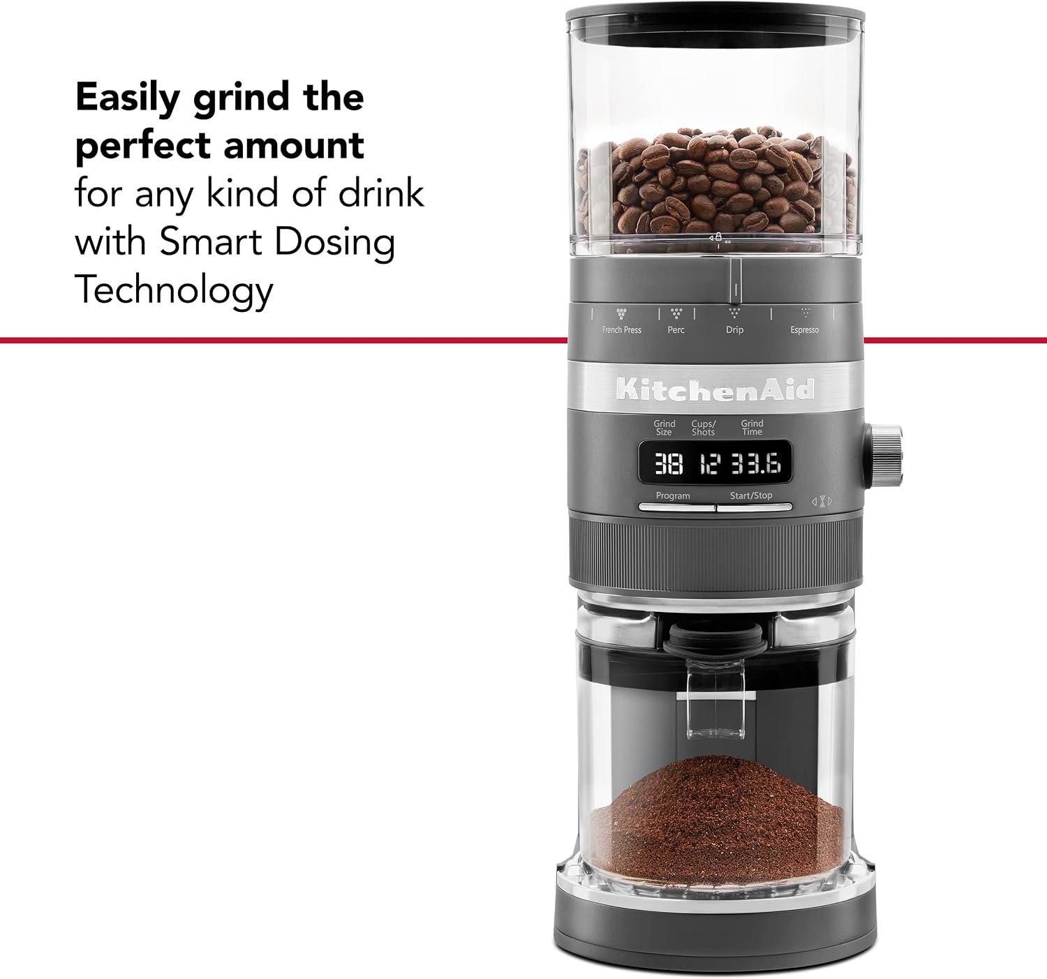 KitchenAid Burr Coffee Grinder - KCG8433 - Matte Charcoal Grey