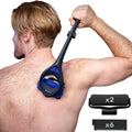 BakBlade 3.0 Stealth Total Care Set | Back Shaver With Lotion Applicator | All-in-1 Kit with 23' Handle +3 Extra Blade Refills for a Pain-Free Back Shave for Men