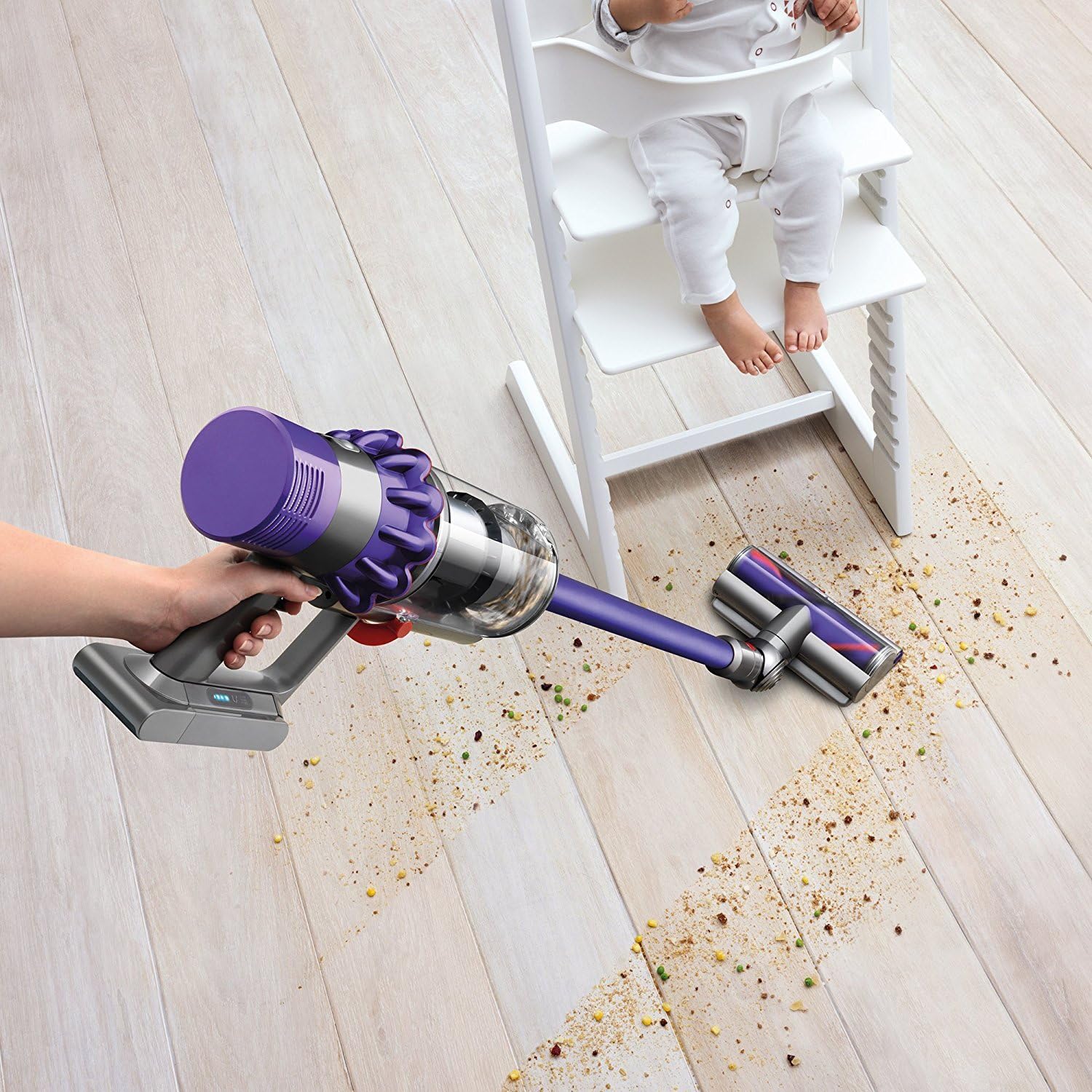 Dyson Cyclone V10 Animal Cordless Vacuum Cleaner + Manufacturer's Warranty + Quick Release Extension Hose + Stubborn Dirt Brush + Mattress Tool Bundle (Manufacture Renewed)