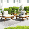IDZO Armless Club Chairs Design Heavy Duty 400lbs Capacity Elegant Patio Bistro Set 3 Piece Outdoor