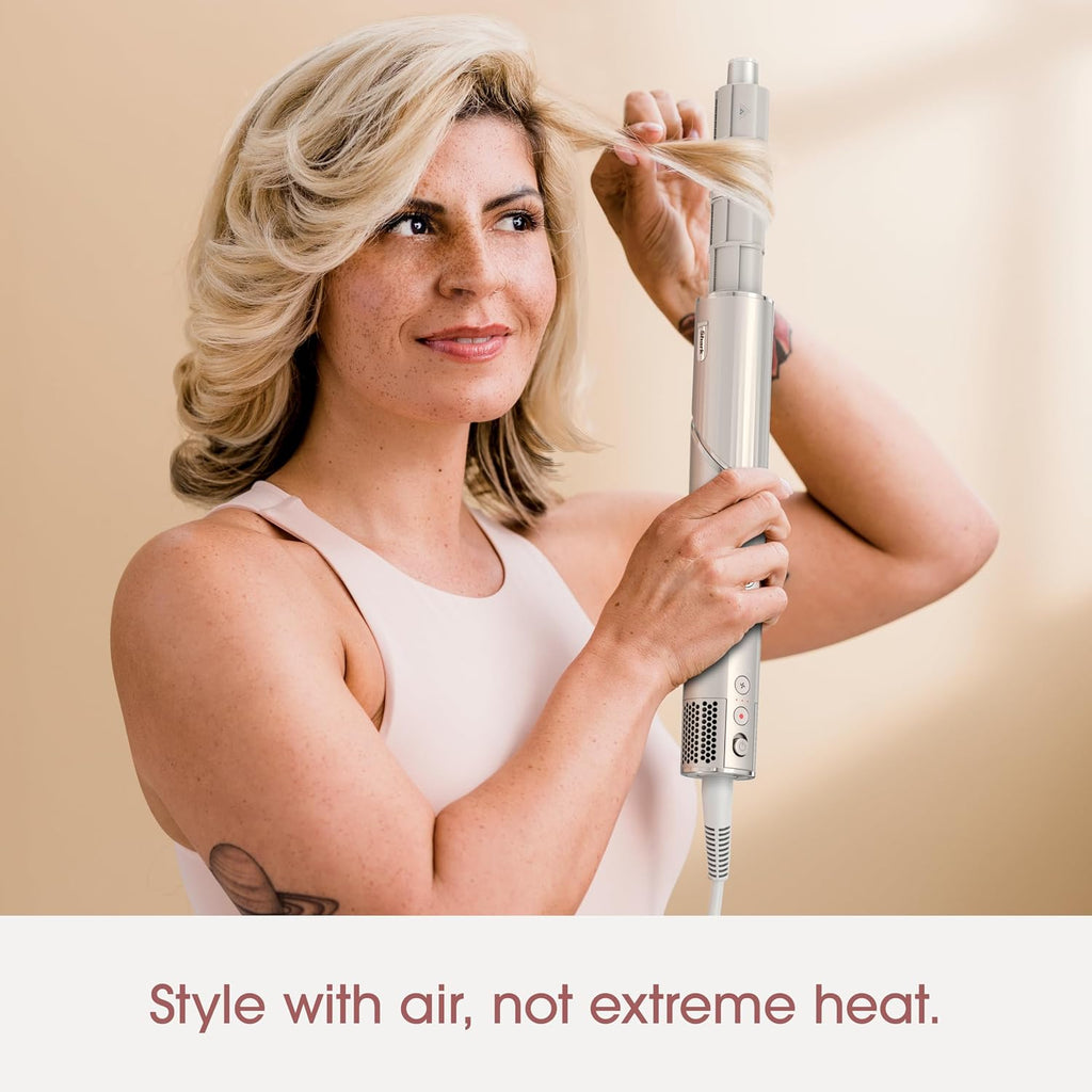 Shark HD430REF (Refurbished) FlexStyle Air Styling & Drying System, Powerful Hair Dryer Brush & Multi-Styler with Auto-Wrap Curlers, Paddle Brush, Oval Brush, Concentrator Attachment, Stone (Renewed)