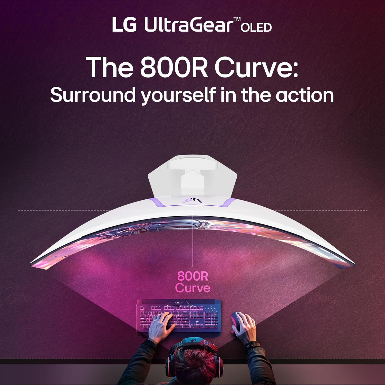 LG 34GX90SA-W 34-inch Ultragear WQHD (3440 x 1440) OLED Curved Gaming Monitor 240Hz, 1ms, NVIDIA G-Sync Compatible, AMD FreeSync Premium, VESA DisplayHDR True Black 400, webOS, USB Type-C, White