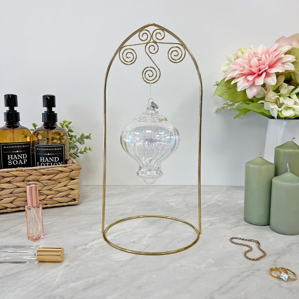 Bard's Arched Gold-toned Ornament stand, Medium Scroll, 13' H x 6' W x 6' D, Pack of 12