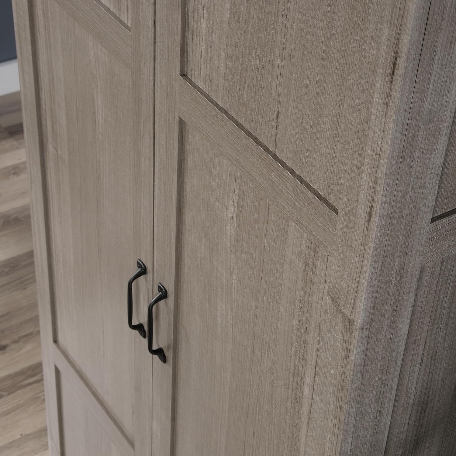 Sauder Select 71' Storage Cabinet, Pantry Cabinet Kitchen Storage with Adjustable Shelves, Bathroom Storage Cabinet, in Silver Sycamore