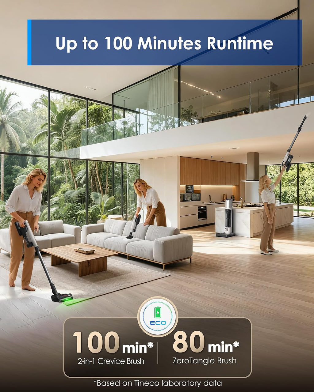 Tineco Pure ONE Station 5 Gen Cordless Vacuum, Automatic Dust Collection, Full-Path Self-Cleaning, ZeroTangle Brush, Up to 100 Minutes Runtime, Stick Vacuum Cleaner for Pet Hair, Carpet & Hard Floor