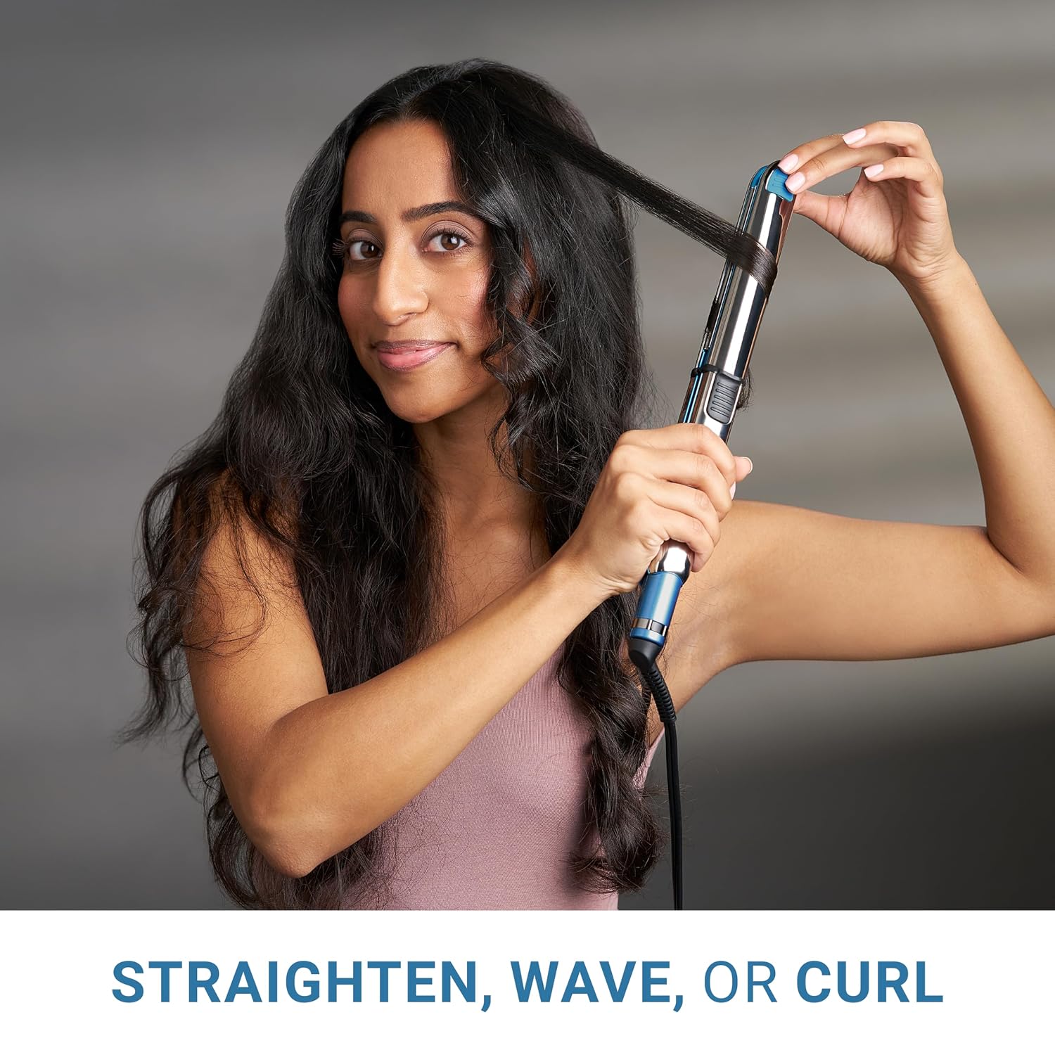 BaBylissPRO Nano Titanium Prima Ionic Hair Straightener – Professional Flat Iron & Curling Iron in One for Stylists, Pro Styling Hair Tool