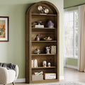 Tribesigns 6-Tier Arched Bookshelf, 77.16' Tall Arched Bookcase Open Display Shelving Unit with Storage Shelves for Living Room, Bedroom, Home Office