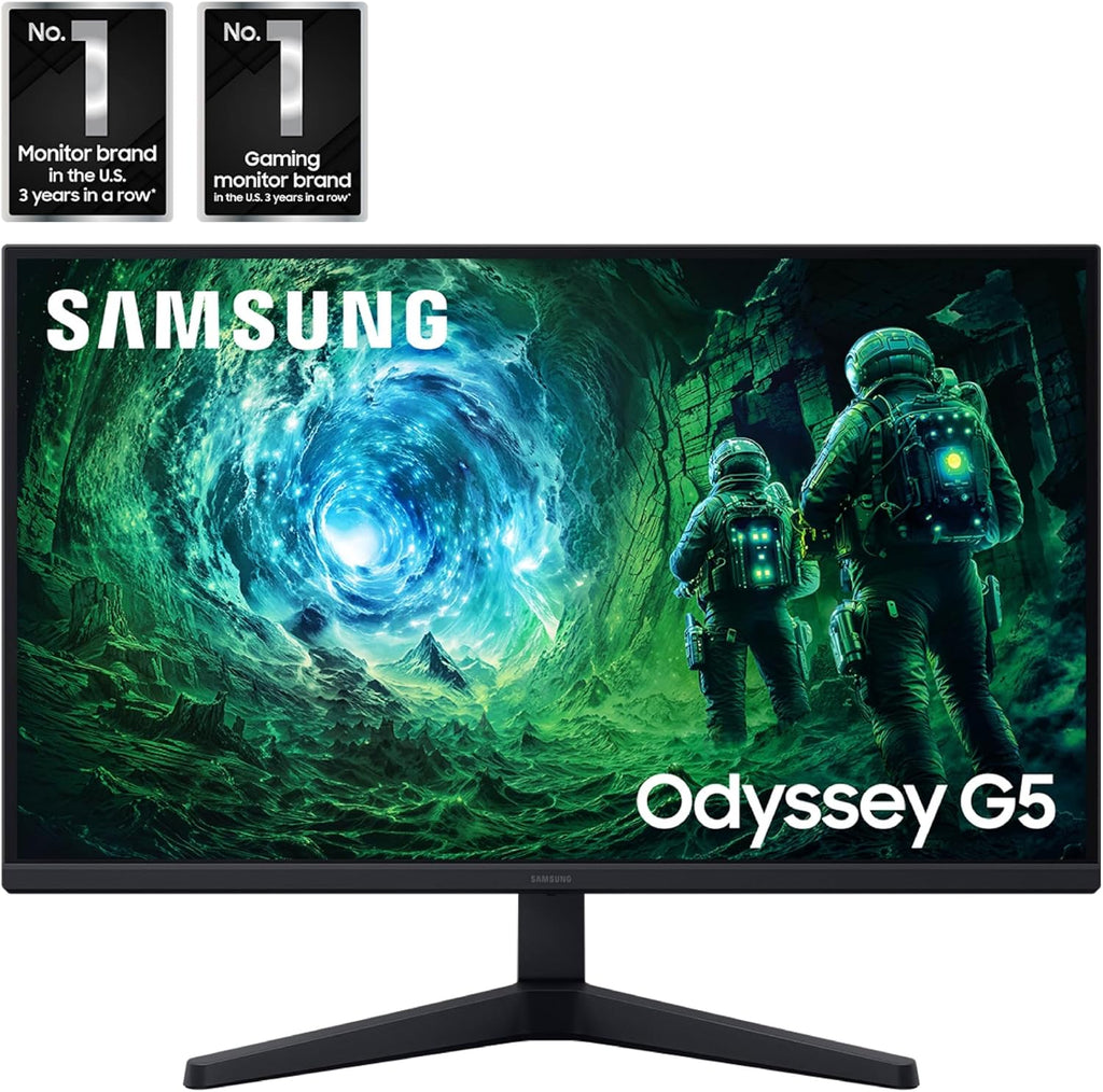 SAMSUNG 27' Odyssey G5 G53F QHD Resolution Gaming Monitor, HDR10, 200Hz Refresh Rate, IPS Panel, AMD FreeSync™ Premium, Black Equalizer, Auto Source Switch, LS27FG532ENXZA