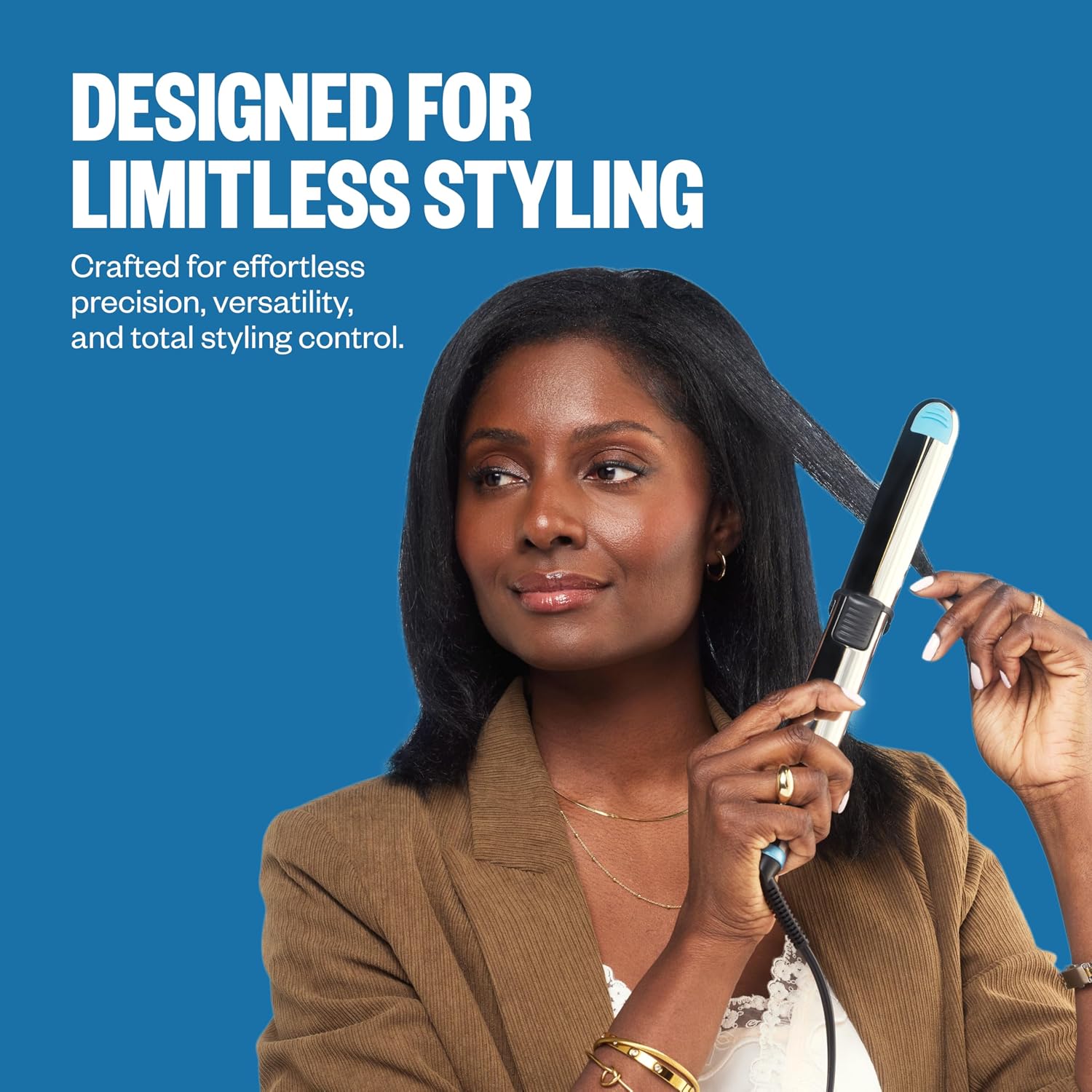 BaBylissPRO Nano Titanium Prima Ionic Hair Straightener – Professional Flat Iron & Curling Iron in One for Stylists, Pro Styling Hair Tool