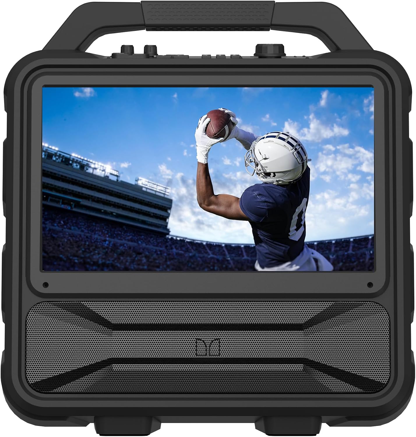 Monster Vision 2 | Portable Entertainment System with 15.6' 1080p Display & 60W Speakers | up to 25 Hours of Playtime | Dual HDMI Ports | Includes USB-C to HDMI Cable | ATSC Tuner for Portable TV use