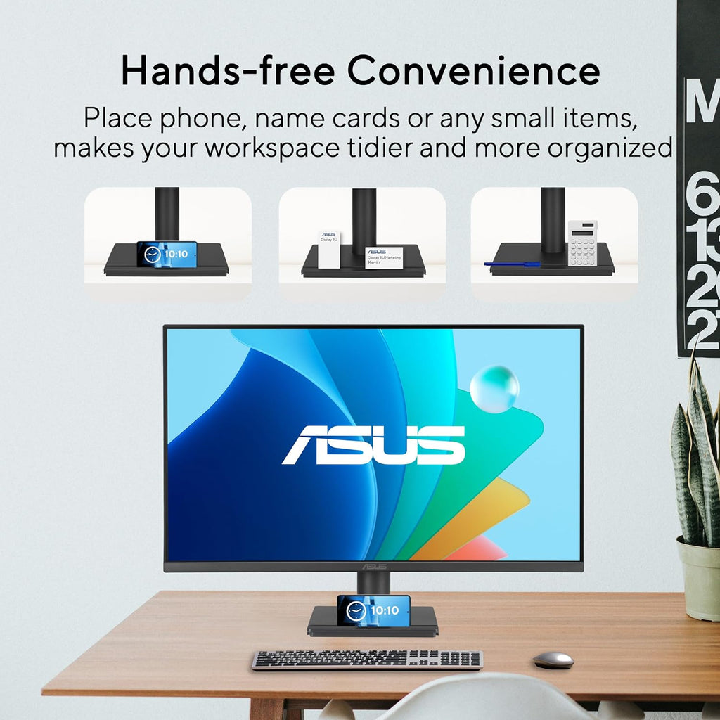 ASUS 24' 1080P Computer Monitor (VA249QG) – IPS, Full HD, 120Hz, 1ms, Adaptive-Sync, 99% sRGB, Speakers, HDMI, DisplayPort, VGA, Low Blue Light, Flicker-Free, VESA Mountable, 3yr Warranty