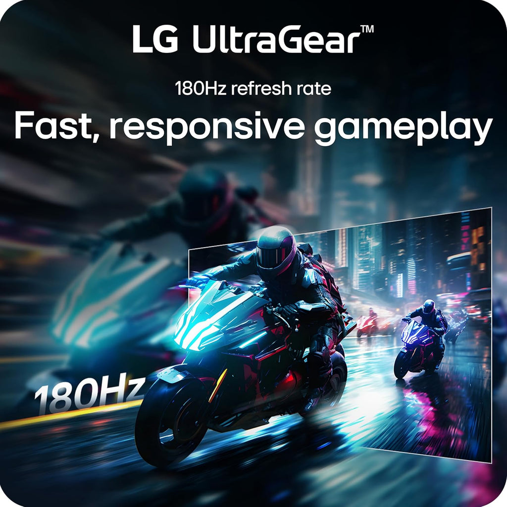 LG 27GS60QC-B Ultragear 27-inch Curved Gaming Monitor QHD (2560x1440) 180Hz 1ms 1000R AMD FreeSync HDR10 HDMIx2 DisplayPort Borderless Design Black Stabilizer DAS Crosshair FPS Counter - Black