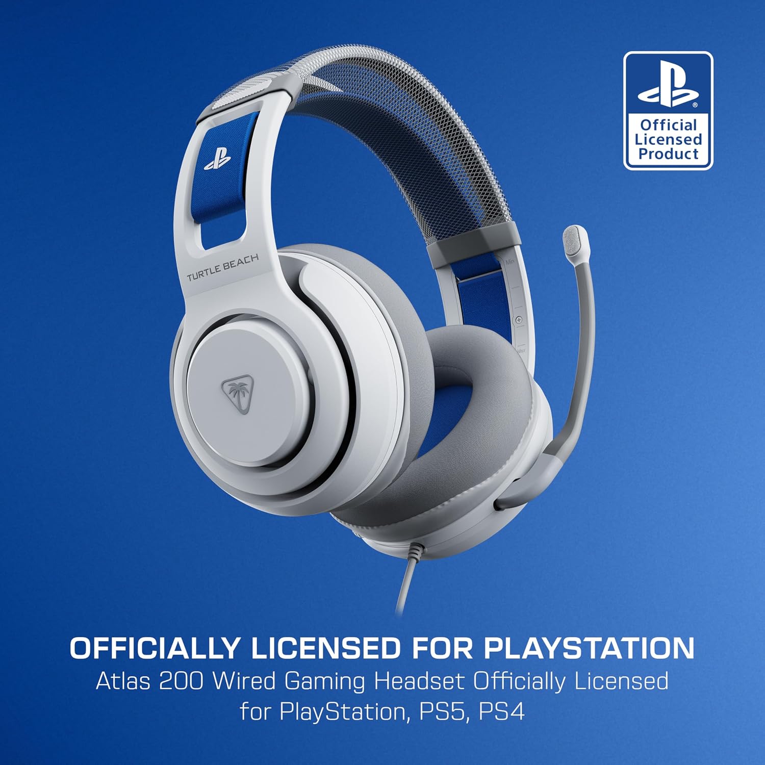 Bundle of Turtle Beach Atlas 200 Wired Gaming Headset Officially Licensed for PS5 & PS4 - White + Victrix Pro BFG Reloaded Wireless Gaming Controller Officially Licensed for PS5, PS4, PC - White