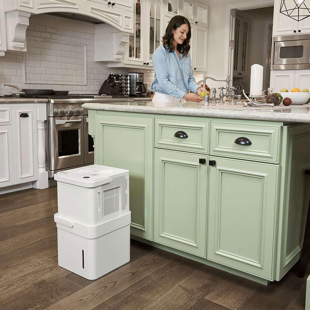 Midea Cube 50 Pint Dehumidifier for Basement and Rooms at Home for up to 4,500 Sq. Ft., Built-in Pump, Drain Hose Included, Smart Control, Works with Alexa (White), ENERGY STAR Most Efficient 2022