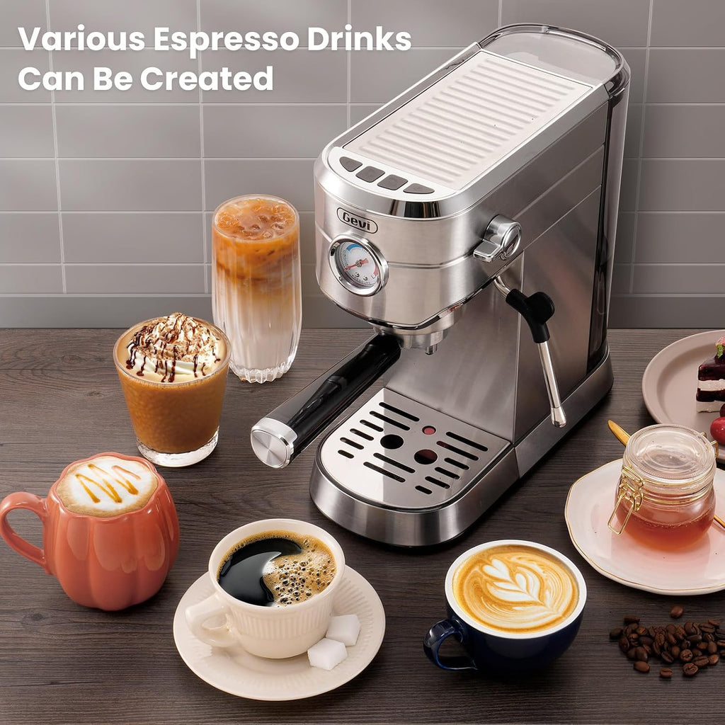 Gevi Espresso Machine with 12-Pack Household Coffee Maker Cleaner and Descaler