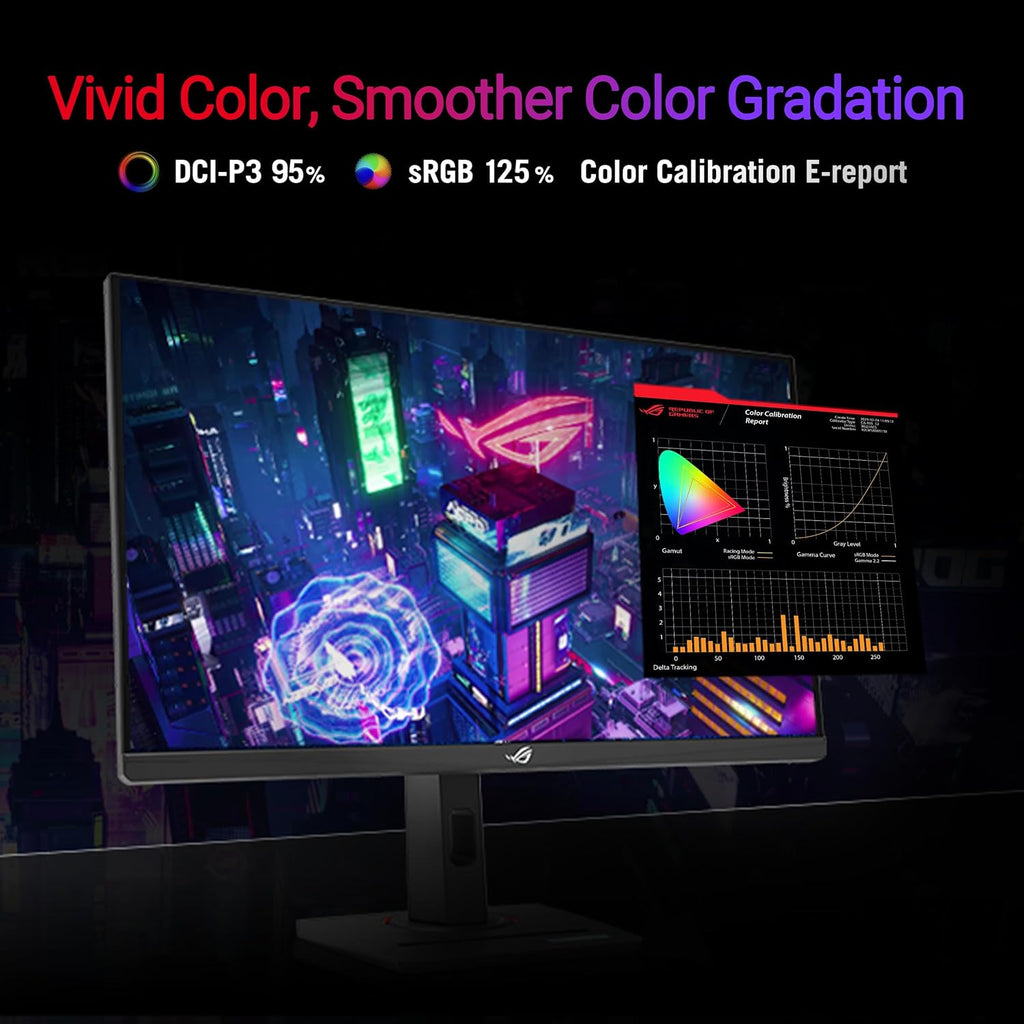 ASUS ROG Strix 27' 1440P USB-C HDR Gaming Monitor (XG27ACMG) - QHD (2560x1440), 270Hz, 1ms, Fast IPS, Extreme Low Motion Blur Sync, G-SYNC Compatible, DisplayWidget, Tripod Socket, 3 yr Warranty