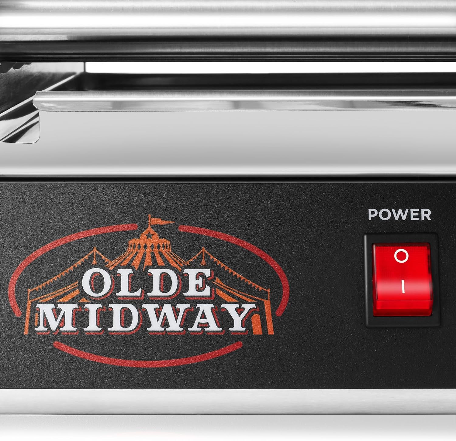 Olde Midway Electric 12 Hot Dog 5 Roller Grill Cooker Machine with Cover 700-Watt - Commercial Grade