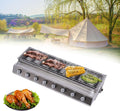 8 Burners BBQ Gas Grill, Commercial Gas Grill Griddle, Gas Indoor/Outdoor Grill BBQ Grill with Temperature Control, Flat Hotplate Smokeless Grill