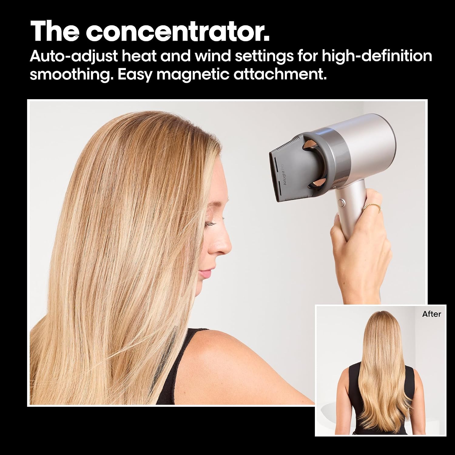 AirLight Pro Hair Dryer - Augmented with Infrared Light, Tested on All Hair Types, Fast Drying Without Damage