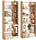 Tangkula 6-Tier Bookshelf, 64'H Tall Open Bookcase with Anti-Tip Kits, Home Office Free-Standing Wood Room Divider Display Book Shelf, Modern 11-Shelf Storage Rack for Study, Living Room (2, Natural)